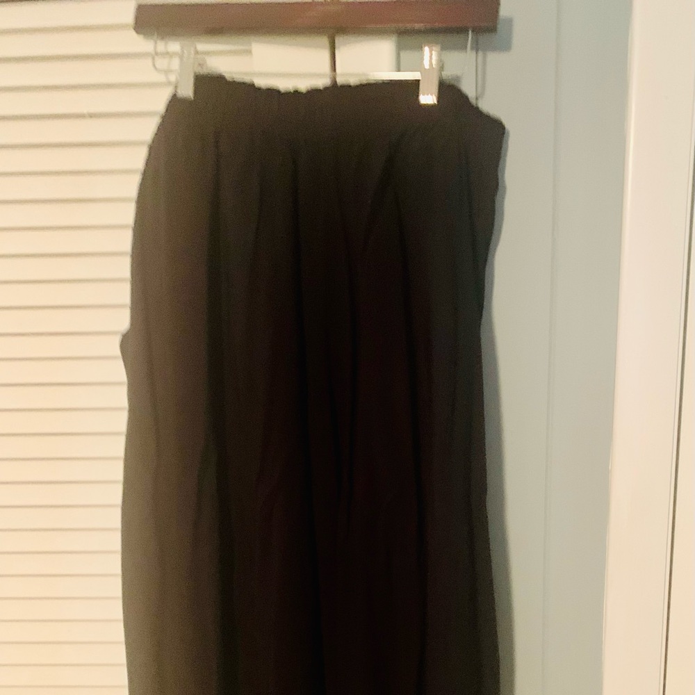 H&M Black Flowy Wide Leg Pants XL